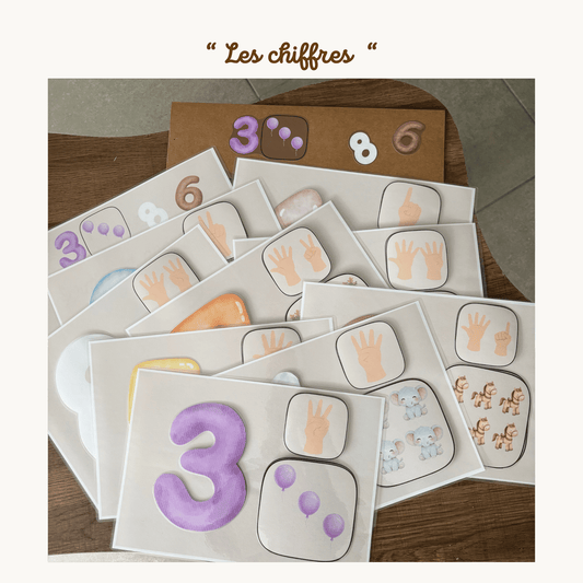 Pochette de planches d'activités éducatives à scratch "Les chiffres"